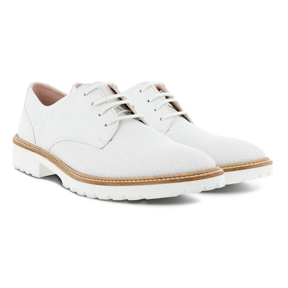 Zapatos De Vestir Mujer - ECCO Modern Tailored Laced Derby - Blancos - RXZ213759